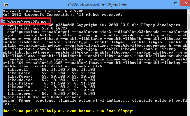 illustration of using ffmpeg anywhere