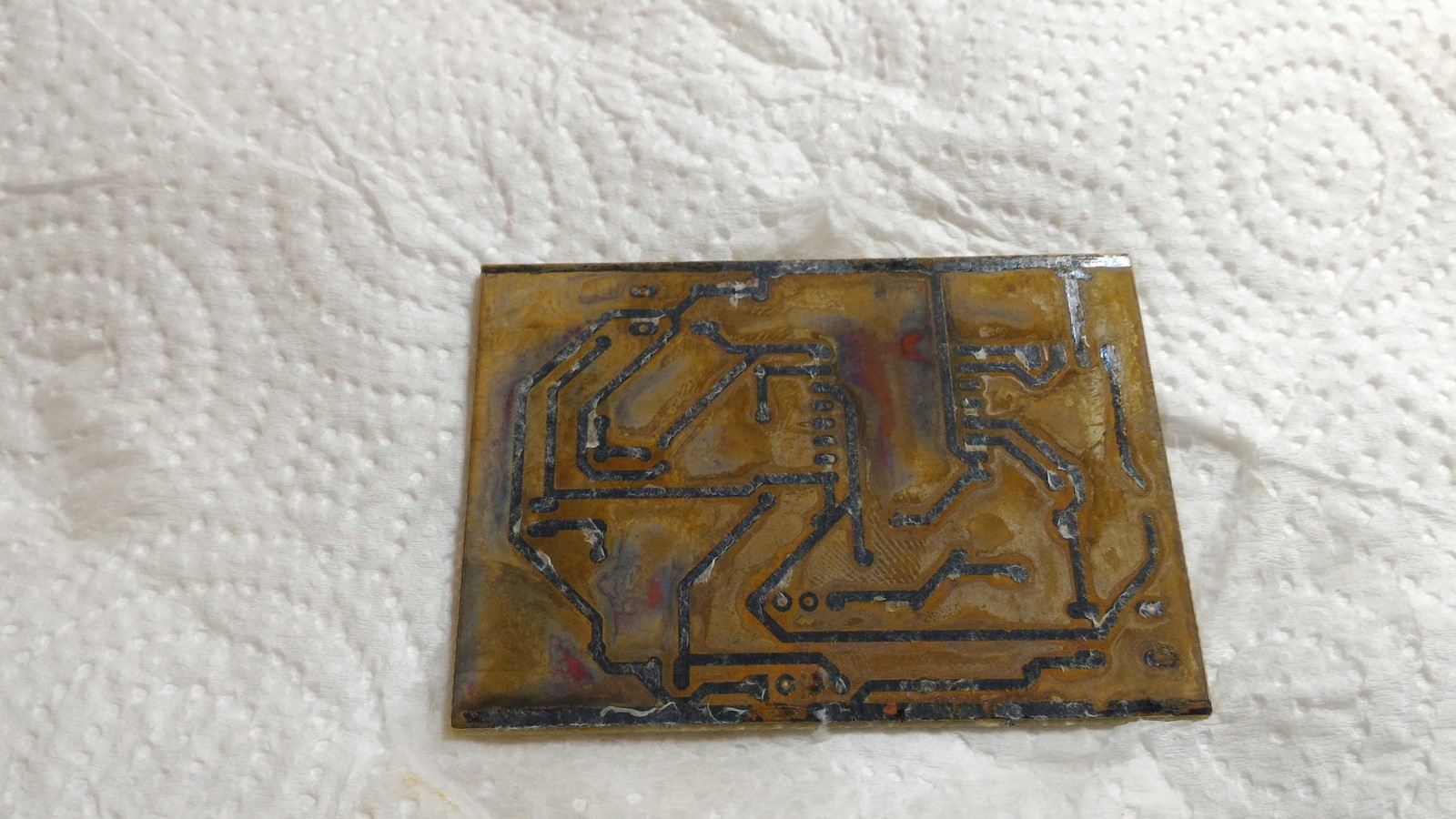 PCB removing copper ESP8266 reed switch first try removing