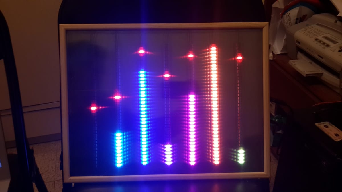 Graphic Equalizer Display using ESP8266-12, MSGEQ7 and WS2812