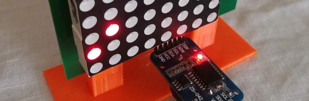 Custom PCB for LED Matrix Clock/Thermometer