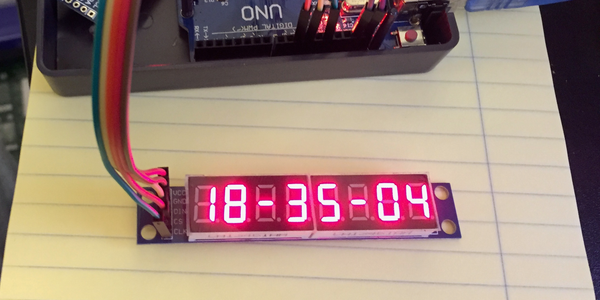 Programming an 8 digit 7-segment display, the easy way, using a Max7219