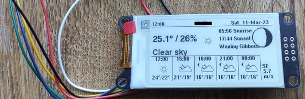 Make a Weather Station with an ESP32 and a WeAct 2.13 inch EPaper Screen